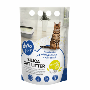 Premium silica kattenbakvulling citroen geel/wit 5 liter